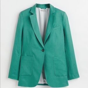 HM Turquoise Single Breasted Blazer M NWT